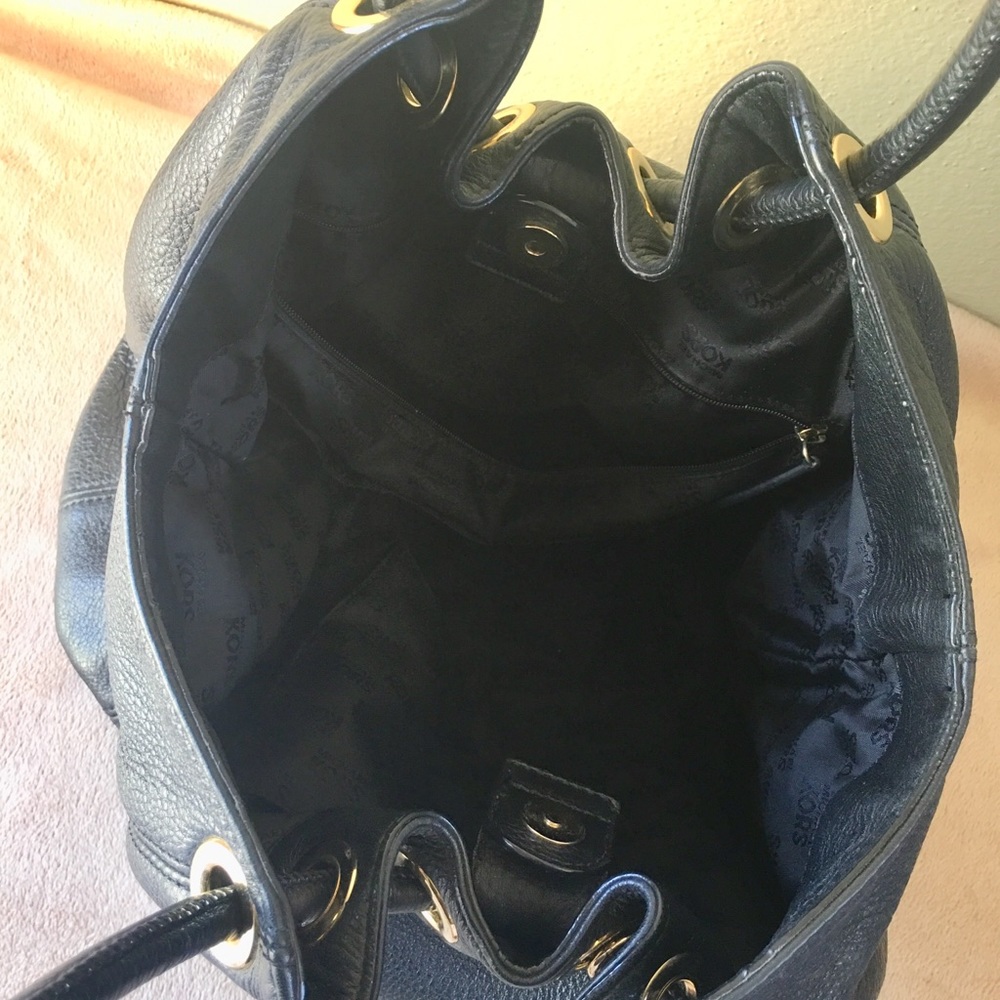 Michael Kors Black Leather Camden Satchel - Picture 6 of 8